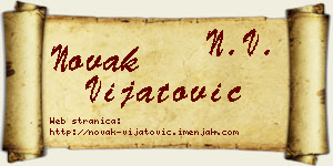 Novak Vijatović vizit kartica